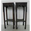 Image 2 : 2 matching mahogany marble top pedestals