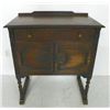 Image 2 : Walnut server, cherry night stand & brass lamp