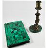 Image 1 : Lot of 2 malachite items