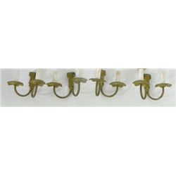 Set of 4 brass sconces