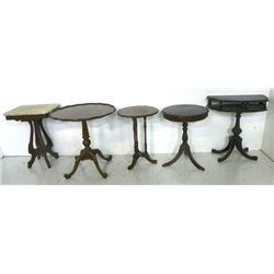 5 various mahogany tables