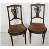 Image 2 : Carved oval mirror & 2 side chairs