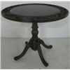 Image 1 : Heavily carved open mahogany lamp table