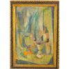 Image 1 : Abstract oil painting "Still Life" in gilt frame