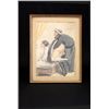 Image 1 : Framed Anti Semitic erotic watercolor