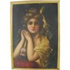 Image 1 : Gilt framed "Portrait of a Girl"