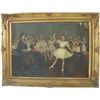 Image 1 : Oil painting signed in Russian "The Ballet Class"