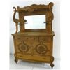 Image 1 : 19th c. oak server with mirrored backsplash