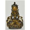 Image 1 : 19th c. gilt bronze Bodhisattva seated "Maitreya"