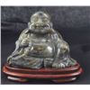 Image 1 : Carved jade Buddha on stand