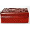 Image 1 : Red lacquer figural box