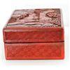 Image 2 : Red lacquer figural box