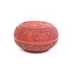 Image 1 : Red lacquered cinnebar covered oval box