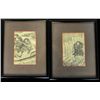 Image 2 : Set of 4 ink on paper depictions of "Warriors"