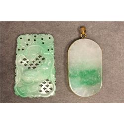 2 jade pendants