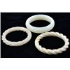 Image 1 : 3 white jade bangles