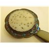 Image 4 : Jade, silver & enameled hand mirror / ruyi