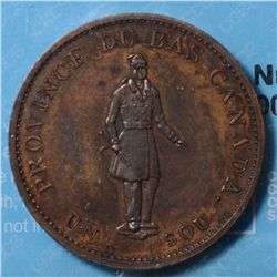 Breton # 522, Charlton # LC-8A2, CCCS AU-50, 1837 Halfpenny City Bank.