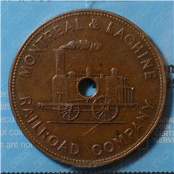 Breton # 530, CCCS VF-30 Montreal & Lachine Railroad Token.