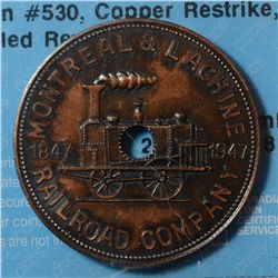 Breton # 530, CCCS MS-63; Copper Restrike of 1947, Doubled Reverse.