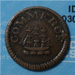 Breton # 563a, CCCS VF-30 1828 So Called Mullin's Farthing.