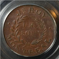 Breton # 671, Charlton LC-20A2, CCCS VF-20 in hard holder. J Roy token. This is the thin planchet