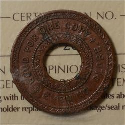 Breton # 755, ICCS MS-60. Evening Globe Token as good as they get.