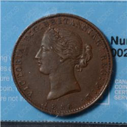 Breton # 876, Charlton # NS-5A1, CCCS EF-45, 1856 Halfpenny Token.