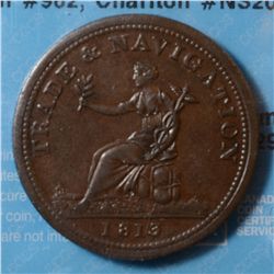 Breton # 962, Charlton # NS-20A2, CCCS EF-45, 1813 Trade & Navigation Penny.