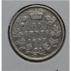 10 Cents 1893 Flat Top 3, Obv 6.