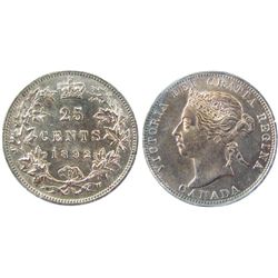 25 Cents 1892, ICCS MS-64. Gold tones.