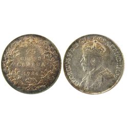 25 Cents 1936, Bar PCGS MS-65. Light gold and green tints. A scarce variety especially in Gem Condit
