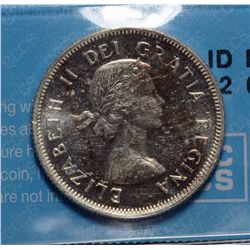 25 Cents 1953, CCCS MS-62; Small Date, Shoulder Fold, Double Die. Scarce Hub Doubling coin like the 