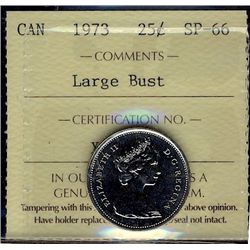 25 Cents 1973, Large Bust ICCS SP-66.
