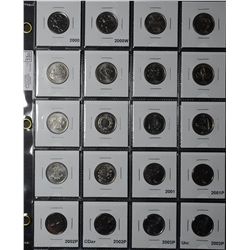 25 Cents 2000 Caribou to 2010 Red Poppy, coins from rolls and mint sets. Lot of 57 coins. Read