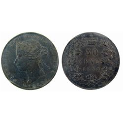 50 Cents 1888, ICCS AU-55; Obverse 2. PQ for grade with Intense tones. This is the rare obverse 2.