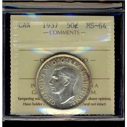 50 Cents 1937, ICCS MS-64.