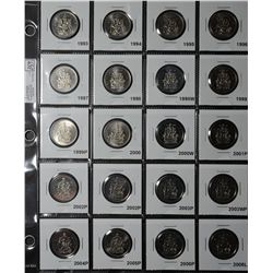 50 Cents 1968 to 2011 including both 1978, both 1982, 1998 & 1998W, 1999 & 1999P, 2000 & 2000W, both