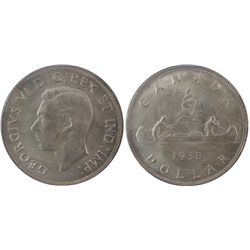 1 Dollar 1938, ICCS MS-65. Just a hint of pink over full underlying lustre. A great and very desirab