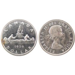1 Dollar 1959, PCGS PL-67, brilliant with great reflective surfaces. Very choice example.