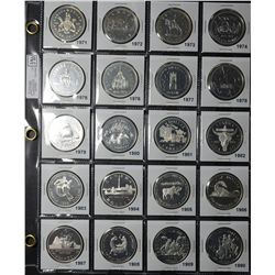 1 Dollar 1971 to 1999 missing 1995, 1996, 1997 & 1998. 1971 to 1980 are silver specimen, 1981 to 199