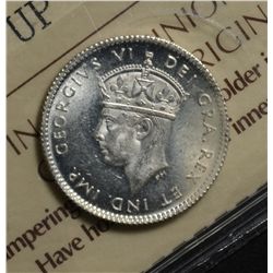 Newfoundland; 5 Cents 1940C, ICCS MS-63. Bright coin.