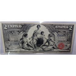 1896 $2.00 SILVER CERTIFICATE XF VERY NICE, RARE