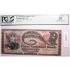 Image 1 : 1875 "LAZY TWO DOLLAR" EMPORIA, KANSAS PCGS VG-FINE 10 EXTREMELY RARE