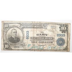 1902 $10 NATIONAL CURRENCY GARY, WEST VIRGINIA #8333 VG