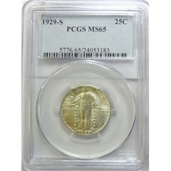 1929S Standing Liberty quarter PCGS65