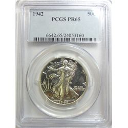 1942 proof Walker half $ PCGS65