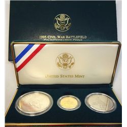 1995 3pc Civil War BU set  GS bid = $650  RARE SET