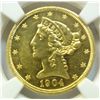 Image 2 : 1904 $5 GOLD  NGC PF61----PR60 GS bid = $3600--63 =$8500
