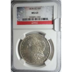 1878CC  Morgan $  NGC63